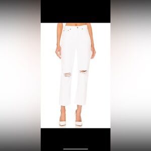 RE/DONE NWT White Distressed Jeans 70s stovepipe